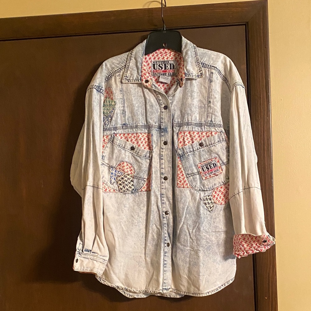 Vintage 80s Used Jeans Denim Shirt